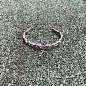 Silver punk bracelet